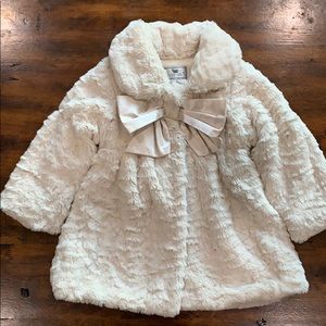 Faux Fur A-Line Peat Coat